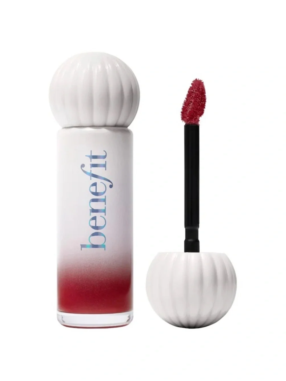Nib TWO Benefit Cosmetics Splashtint Moisturizing Dewy Lip Tint Heat Wave 17 Red